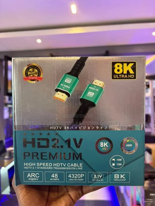 8k Ultra Hd 2.1v High-speed Hdtv 10m Cable · Photo 1