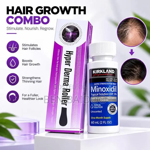 Kirkland Minoxidil & Derma Roller (Hair Strengthener) · Photo 1
