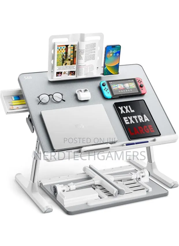Laptop Tray, SAIJI 60*45cm Table Lap for Bed, · Photo 1