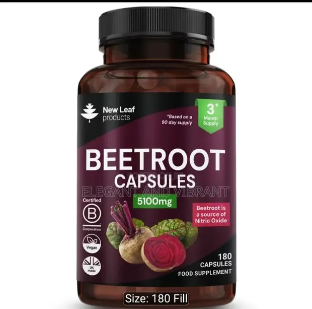 Beetroot Capsules 5100mg,120 Capsules High Strength · Photo 1