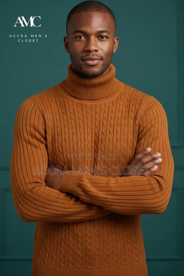 Men’s Knitted Turtleneck Sweaters – Long Sleeve Tops · Photo 1