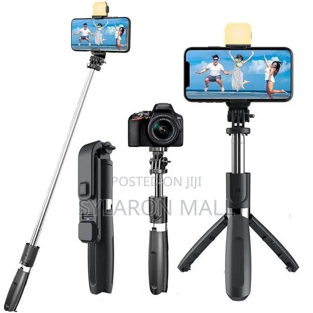 2-in-1 Selfie Stick With Tripod Bluetooth Remote · Photo 1
