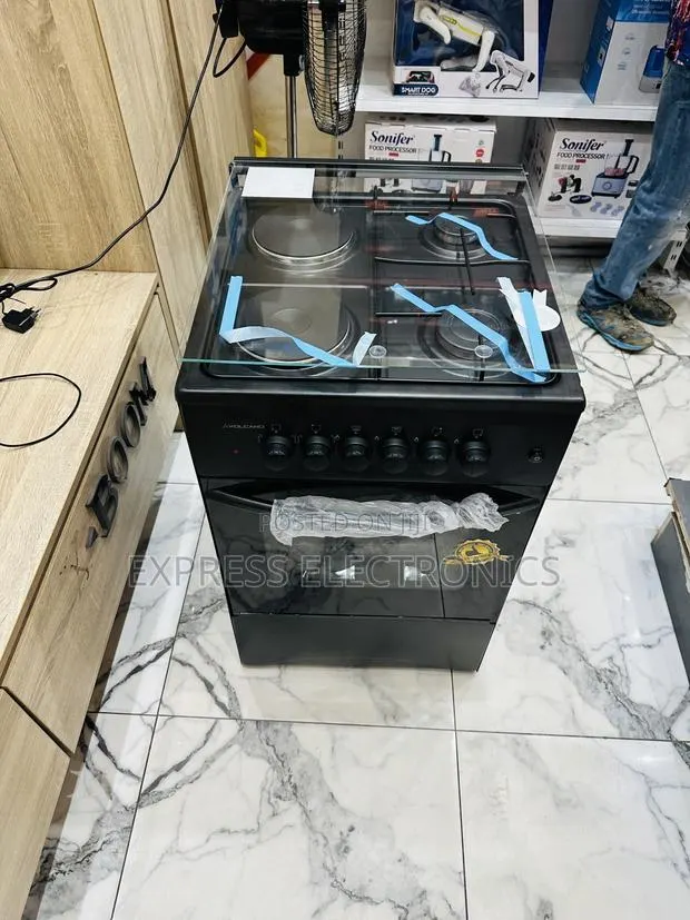 Brand New Black Volcano 2-2 Gas Electric Oven · Photo 1
