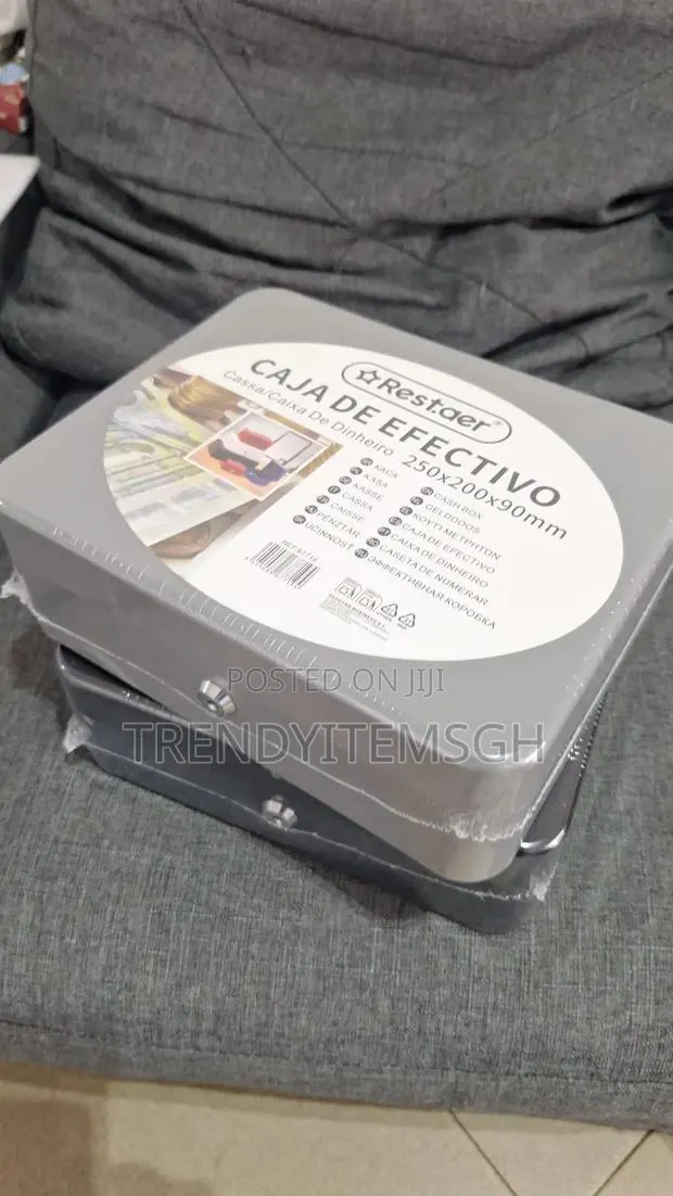 Cash Box Lockable Metal Money Storage Box 250×200×90mm · Photo 2