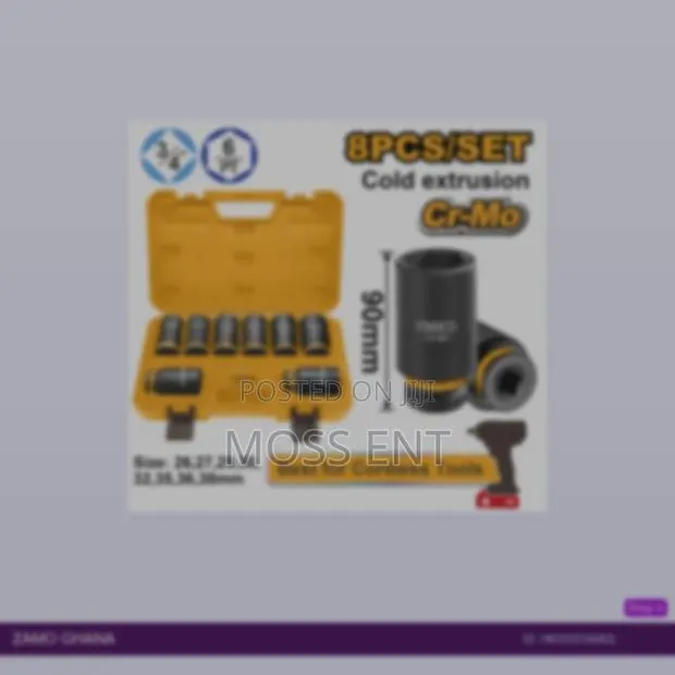 8 PCS 3/4"Dr. Deep Impact Socket - Hkissd34082l · Photo 1