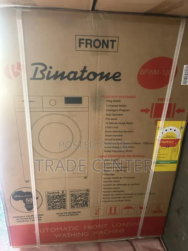 Binatone Font Load 12kg Washing Machine · Photo 1