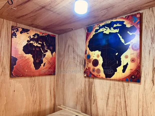Vibrant African Globe Map Canvas Wall Arts Frame Decor · Photo 1