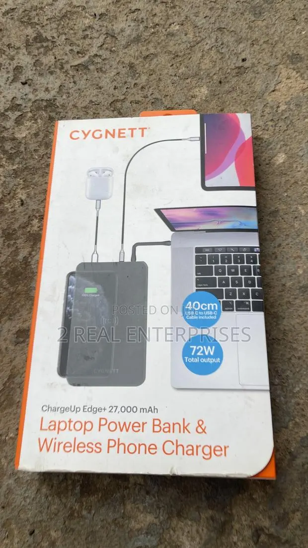 Cygnett ChargeUp Edge+ 27,000mAh Laptop Power Bank Wireless Charger · Photo 1