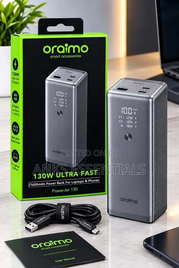 Oraimo 130W Laptop Power Bank 27600mAh PowerJet 130 · Photo 1