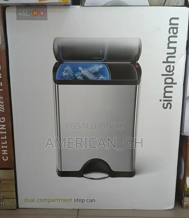 Simple Human Dual Compartment Step Can, 46l · Photo 1