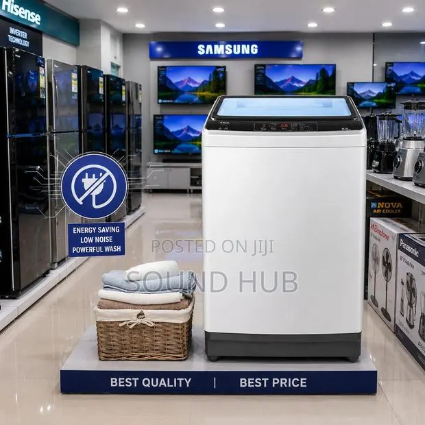 TCL Washing Machine 9kg Top Load Full Auto Silver With Haley Iron Gift · Photo 1