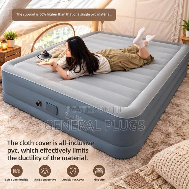 Inflatable Automatic Pump Air Mattress for Guests,Camping,travel Home · Photo 1