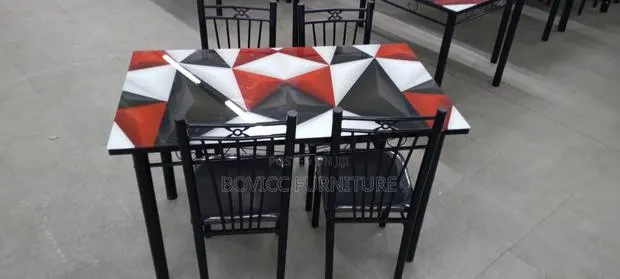 Glass Top 4 Seater Dining Table