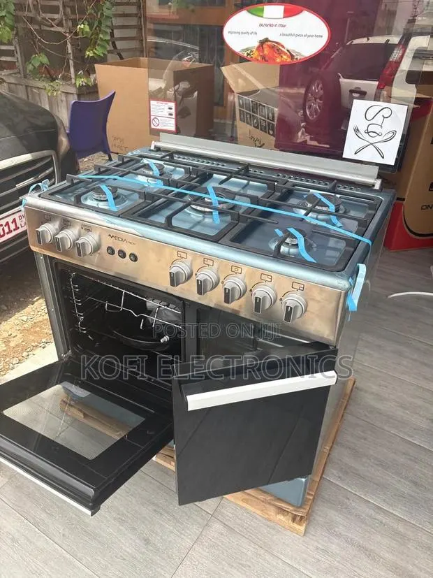 Mediatech 60x90 Grey Gas Cooker Strong Build, Smooth Cooking · Photo 1