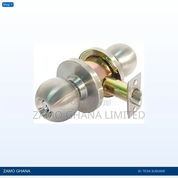 Tesa Knob Lock 3900 60/70 Luna Nickel - Tesa-3l00u0ns · Photo 1