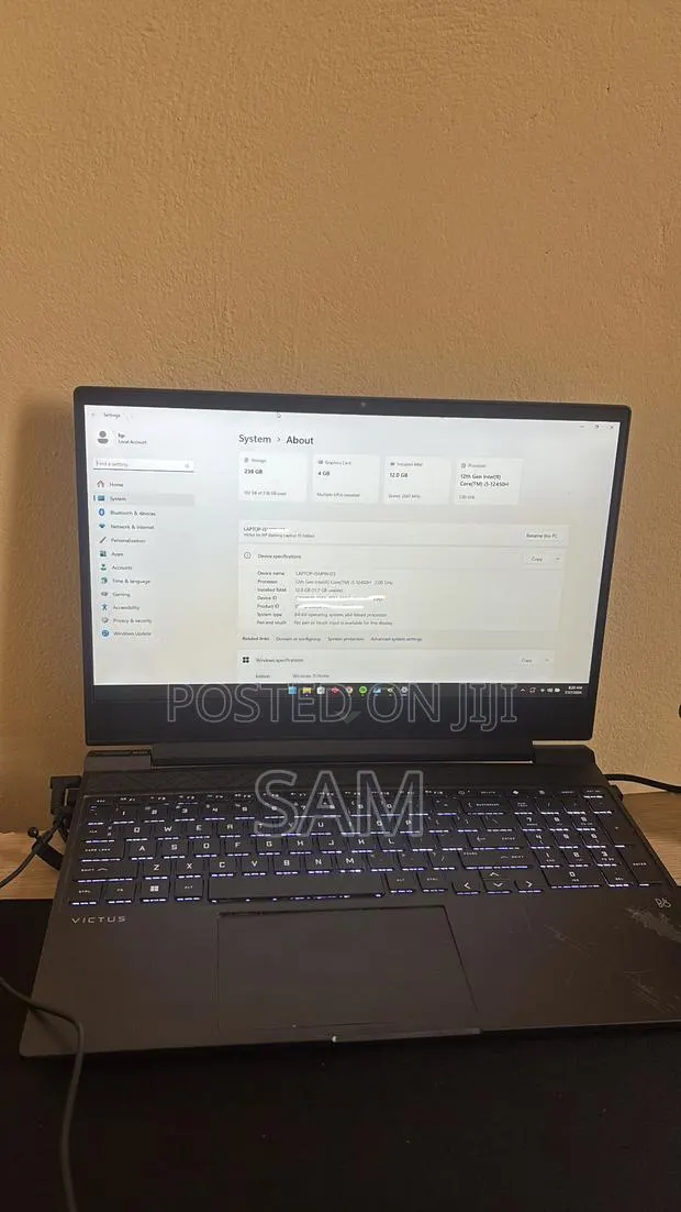Laptop HP Victus 15 12GB Intel Core i5 SSD 256GB · Photo 1