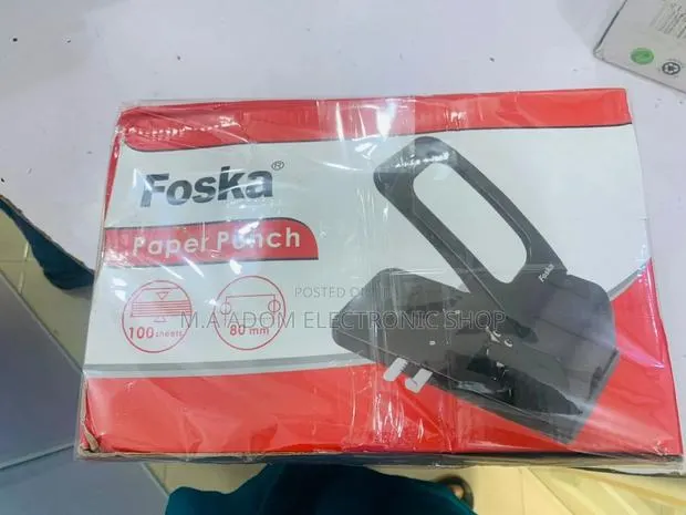 Buy Foska Office Heavy Duty Metal Manual Paper Punch(Black) · Photo 1