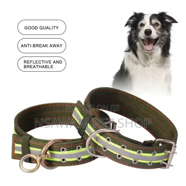 Heavy Duty Nylon Collar With Reflective Strip · Photo 1