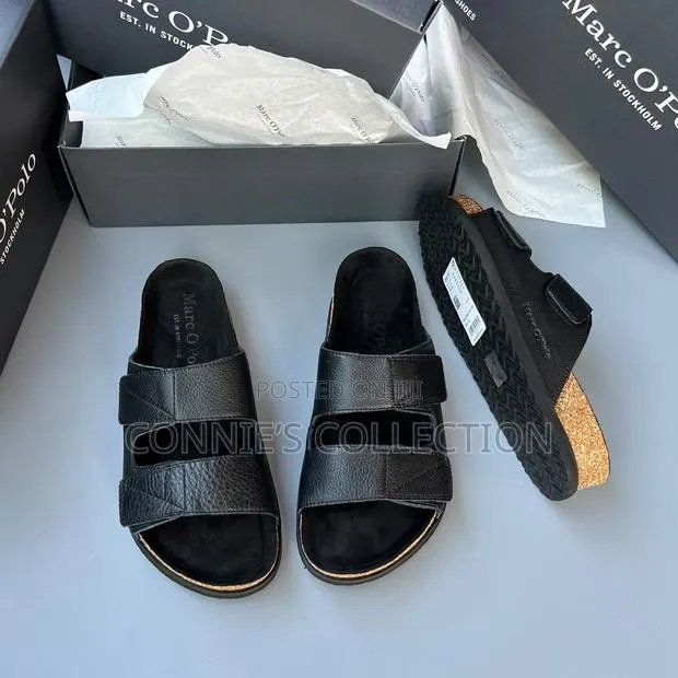 Black Marc O'Polo Two-Strap Cork-Sole · Photo 1