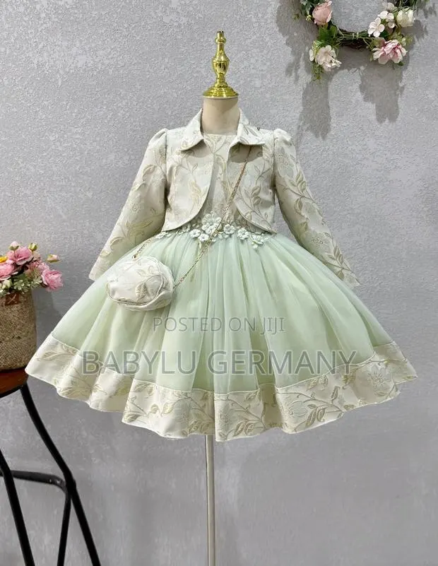 Green Girl's Dress, Removable Jacket and Free Handbag · Photo 1