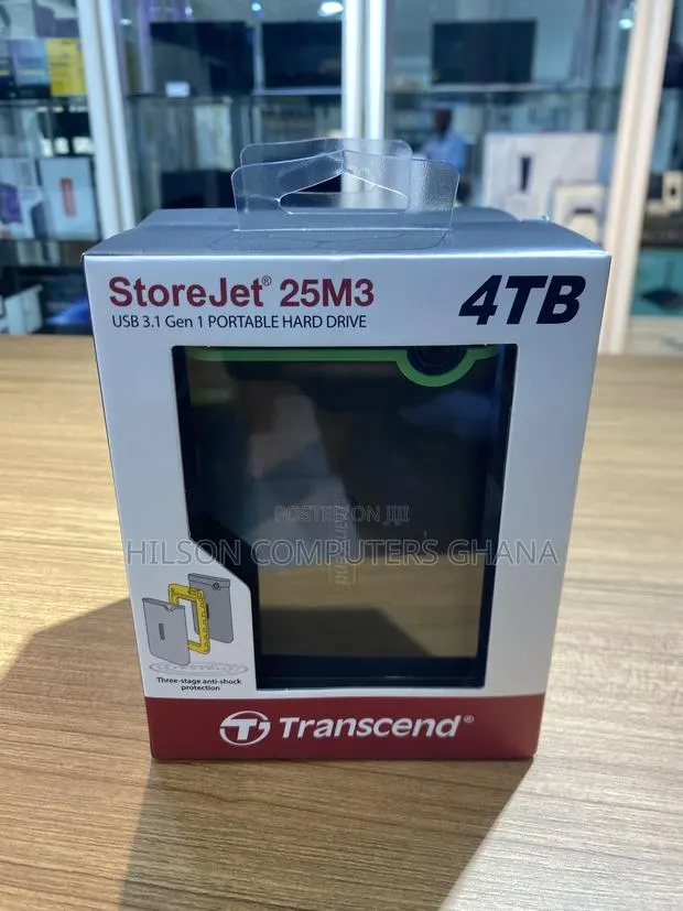 Transcend 4tb Storejet 25M3 USB 3.1 Gen1 External Hard Drive · Photo 1