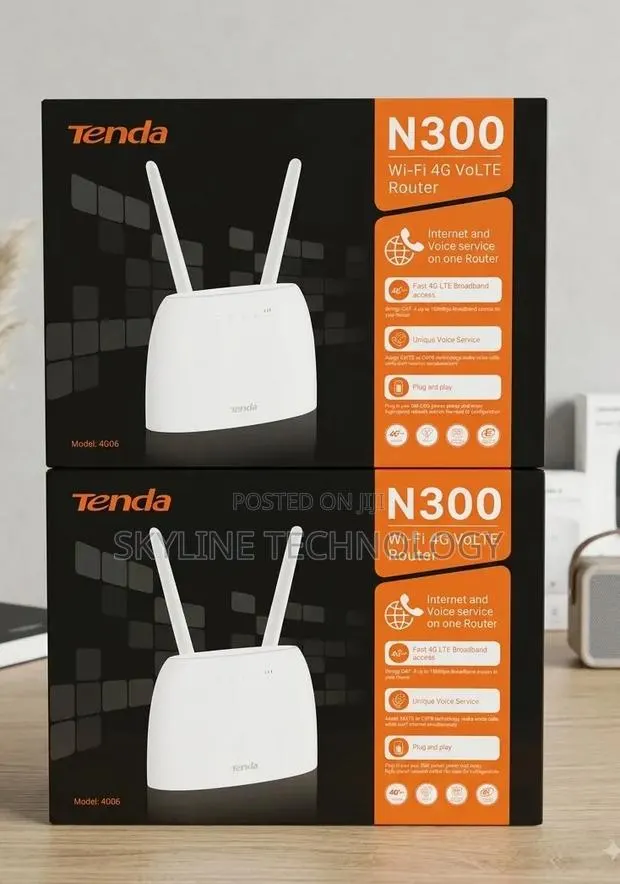 The Tenda 4G06 N300 High Speed 4G Router. · Photo 1