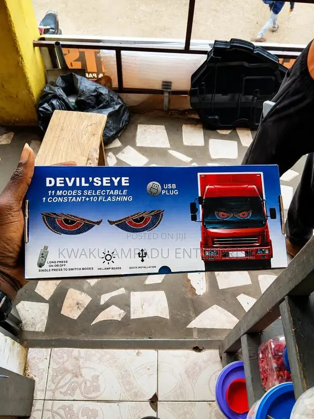 Devil's Eye LED Car Rear Window Light – 11 Modes USB Rechargeable · Photo 1