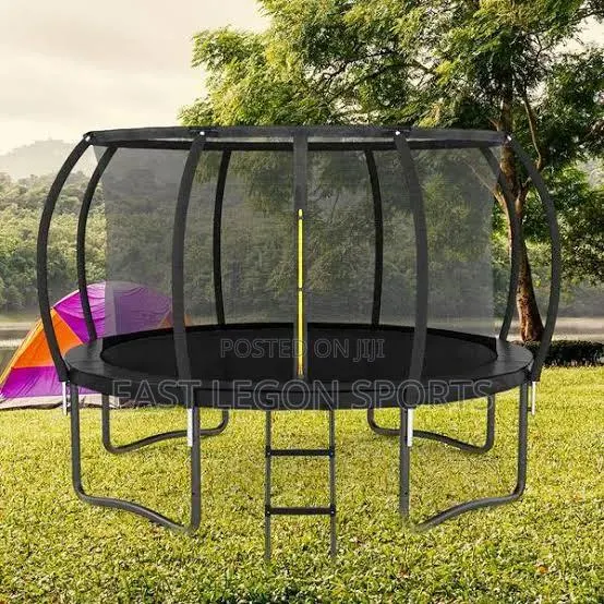 12ft Trampoline With Basketball Hoop 120kg New Jump Bouncy · Photo 1