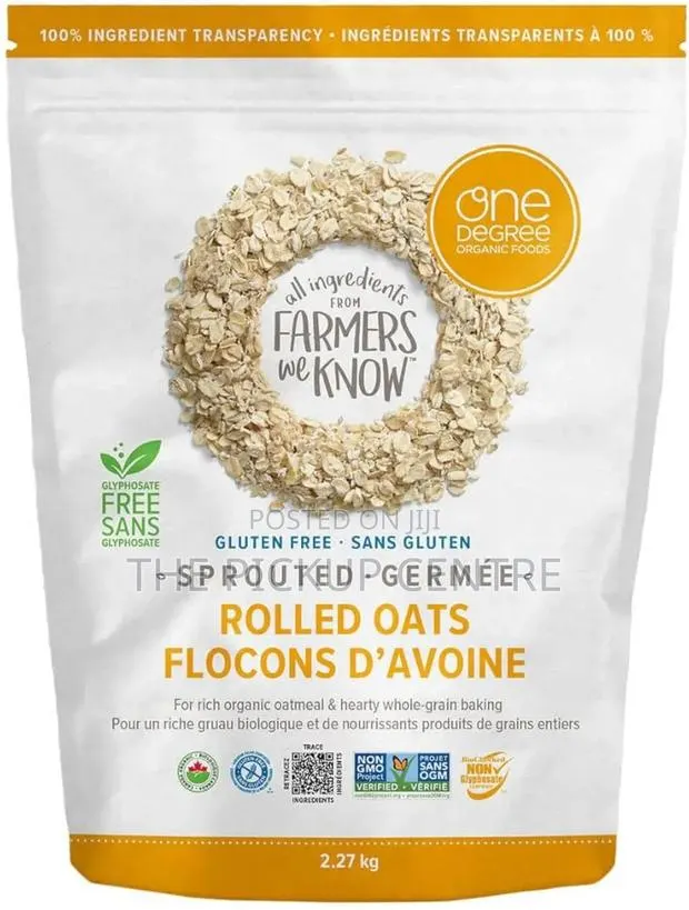 One Degree Organic Gluten-Free Rolled Oats, Sprouted2.27kg · Photo 1