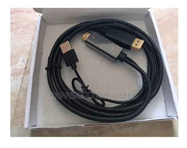 Hdmi Male To Dp Male Cable With Usb Power 1.8m 60hz · Photo 1