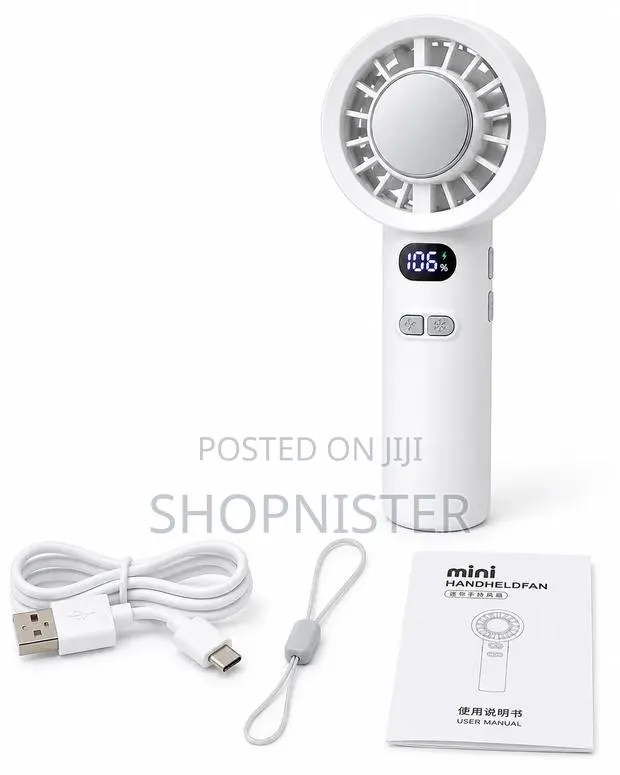 Rechargeable Digital Display Handheld Mini Fan · Photo 1