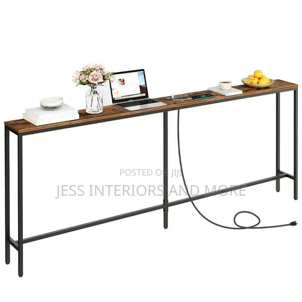 Console Table With Power Outlet and USB Ports (200cm), Narrow · Photo 1