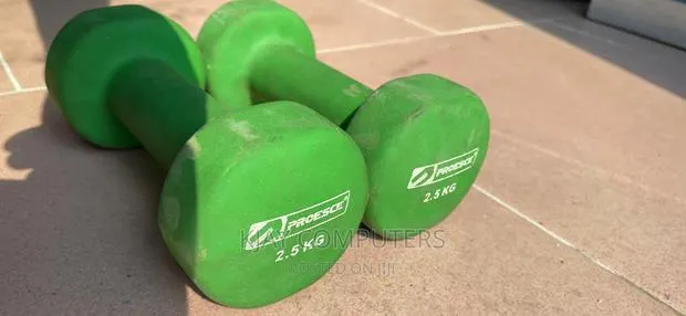 2.5 Kg Rubber Dumbbells · Photo 3