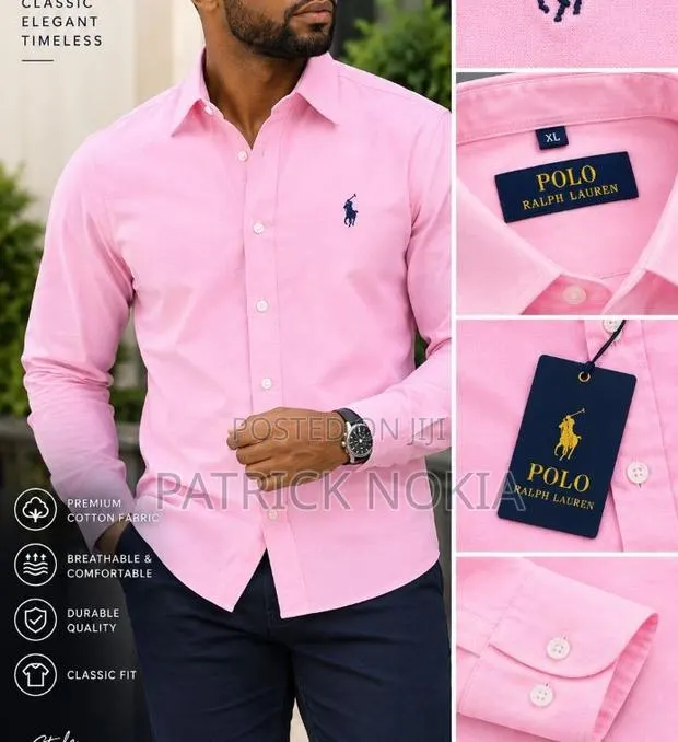 Polo Ralph Lauren Men Long Sleeve Pink · Photo 1