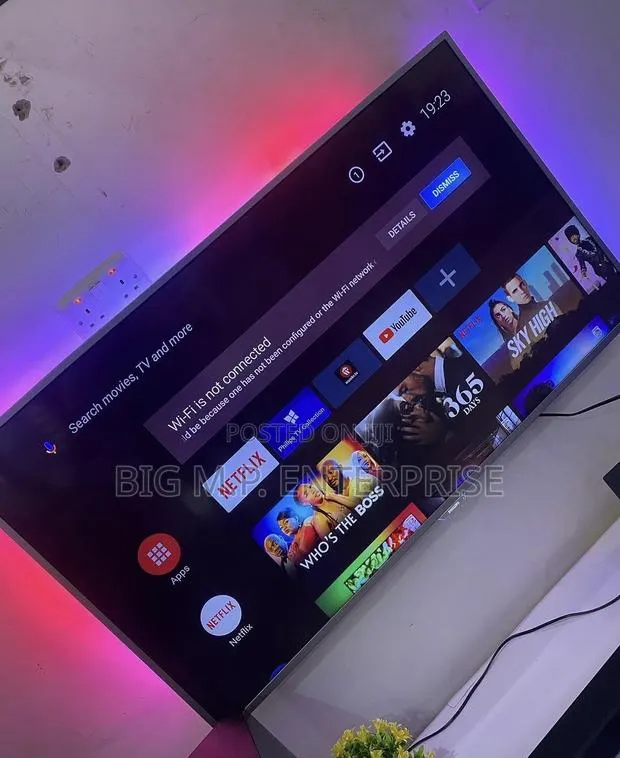 Philips 50 Inches Smart Digital Satellite. UHD. 3-Side Ambi-Light. · Photo 1