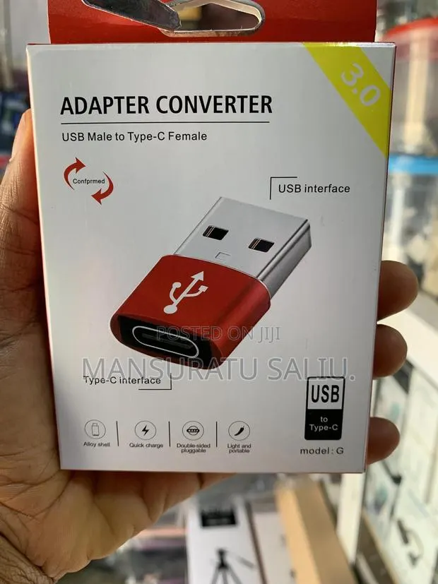 Adapter Converter Usb Male to Type C Female · Photo 1