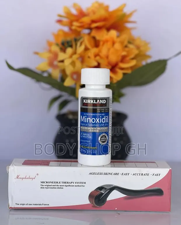 Beard and Hairline Growth Pack - Kirkland Minoxidil + Roller · Photo 1