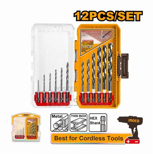 12 PCS HSS Drill Bits - Akdl11206 · Photo 1