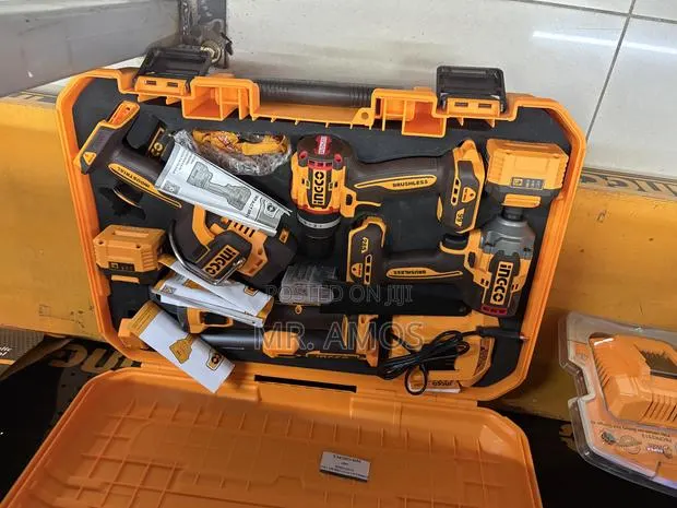 5 PCs Cordless Combo Tools Kit With 47PC Accessories Set - COSLI250692 · Photo 1