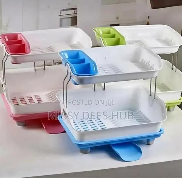 Sturdy 2 Tier Plastic Dishrack · Photo 1