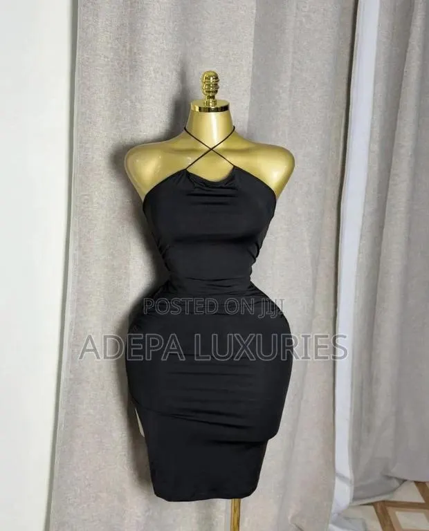 Black Crowl Halter Bodycon Dress · Photo 1