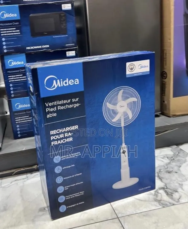 Get Premium Midea 18” Rechargeable Standing Fan(30watt) · Photo 1