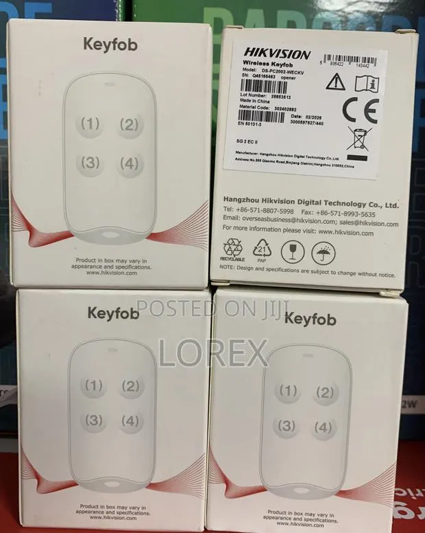 Hikvision Wireless Keyfob for Gate Motor Remote PC2002-WECKV · Photo 1