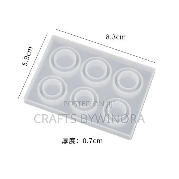 6-in-1 Ring Silicone Mold for Epoxy Resin & Resin Art · Photo 1