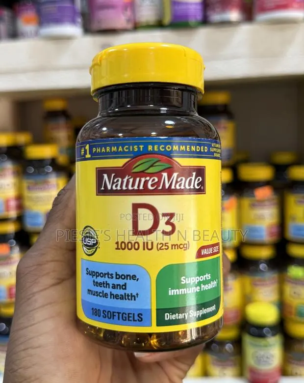 Nature Made Vitamin D3 1000 Iu (25 McG) , 180 Softgels · Photo 1