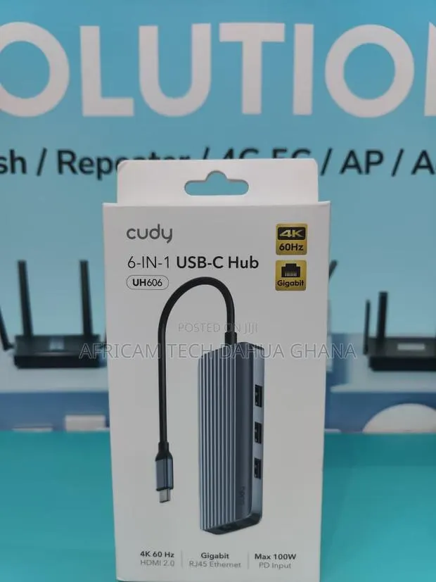 Cudy 6-in-1 USB-C Hub With Gigabit Ethernet Port · Photo 1