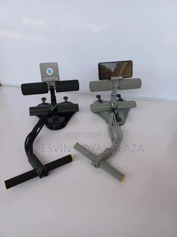 Sit Up Bar With Phone Holder and Resistance Bands ( 3 Suction Base ) · Photo 1