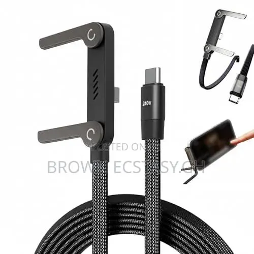 240w 2 in 1 Type C Charging Cable With Phone Holder · Photo 1