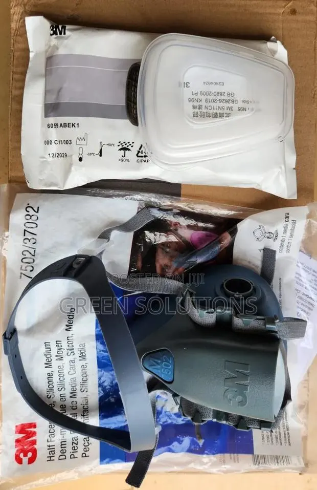 Original 3m Half Face Mask Respirator With Multi-Gas Filters From Usa