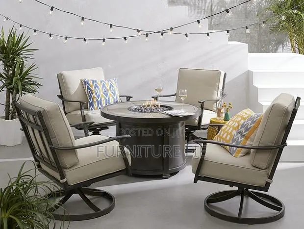 Lexington Outdoor 5-pc.Set (1 Fire Pit 4 Swivel Chairs) · Photo 1